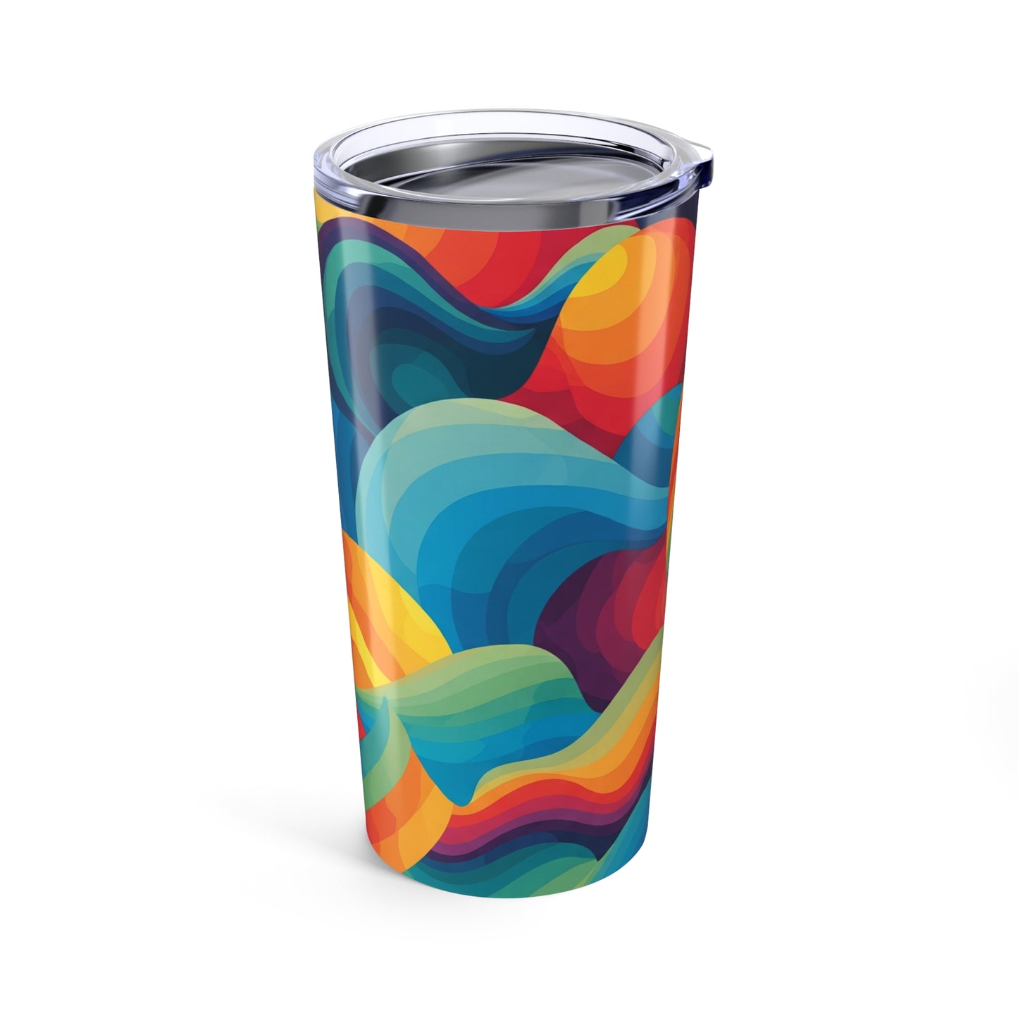 20 Oz Printed Stainless Steel Tumbler With Double Wall Vacuum Insulation And Spill Resistant Lid For Hot Or Cold