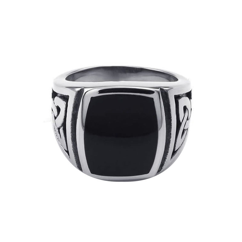 Men's Retro Epoxy Large Pull Ring