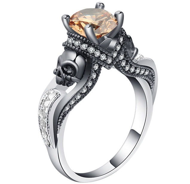 Unisex Skull Ring Punk Rock Biker Gothic Plated Jewelry Statement Accessory Colorful Gift Unique Durable Gifts