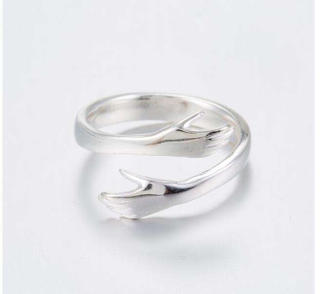 Vintage Hug Ring Eco Friendly White Copper Lightweight Thin Band For Women And Men Ideal Everyday Jewelry Gift