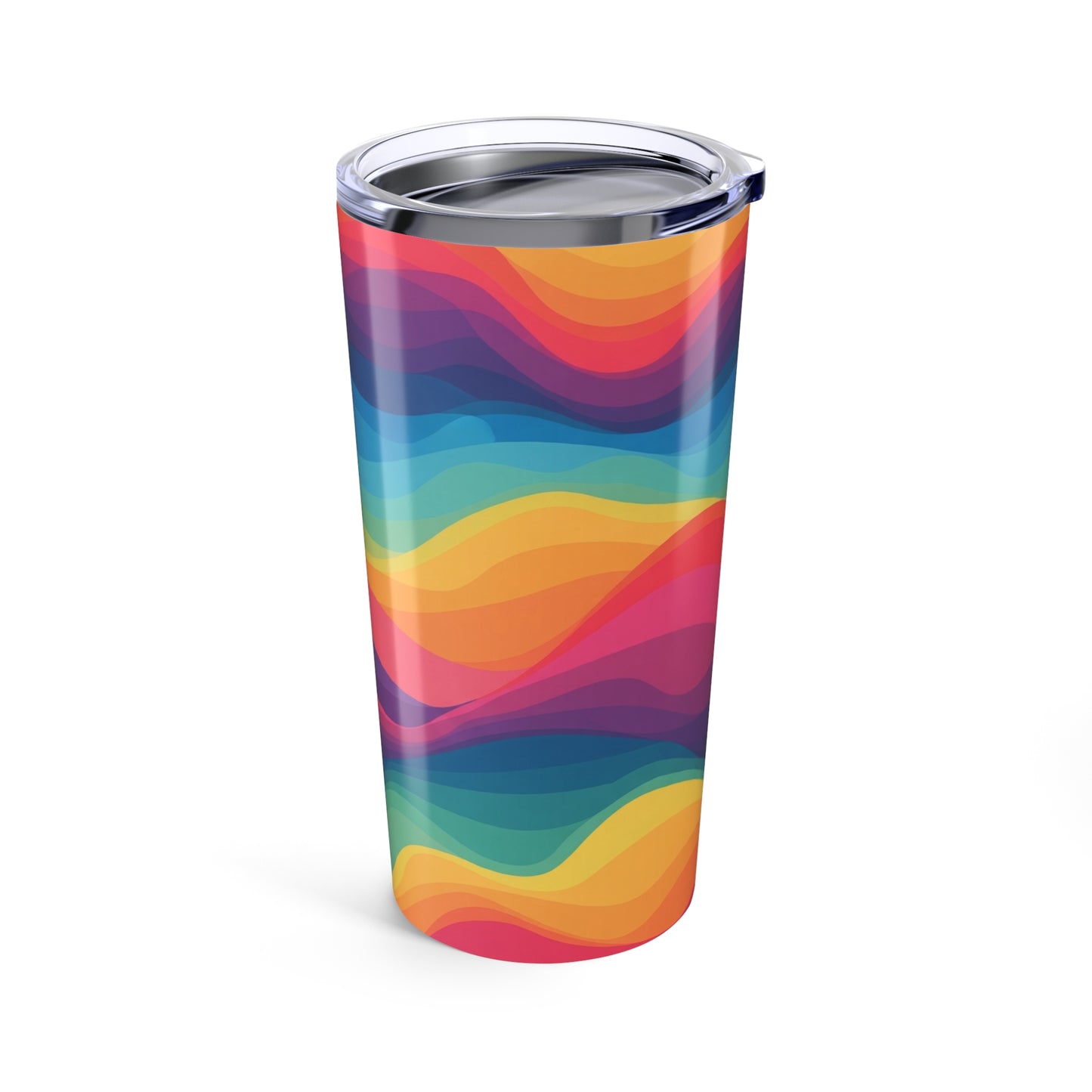 20oz Stainless Steel Tumbler With Vibrant Printed Design Double Wall Insulation Keeps Beverages Hot Or Cold On The