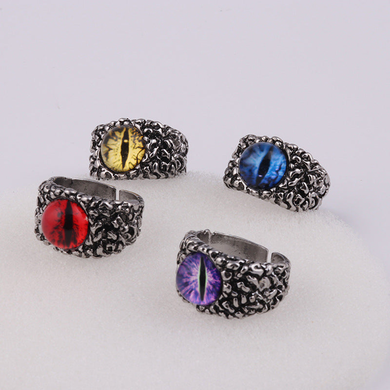 Skull Eye Ring Vintage Alloy Adjustable Gothic Ring Electroplated Individually Packed For Men High Quality Now