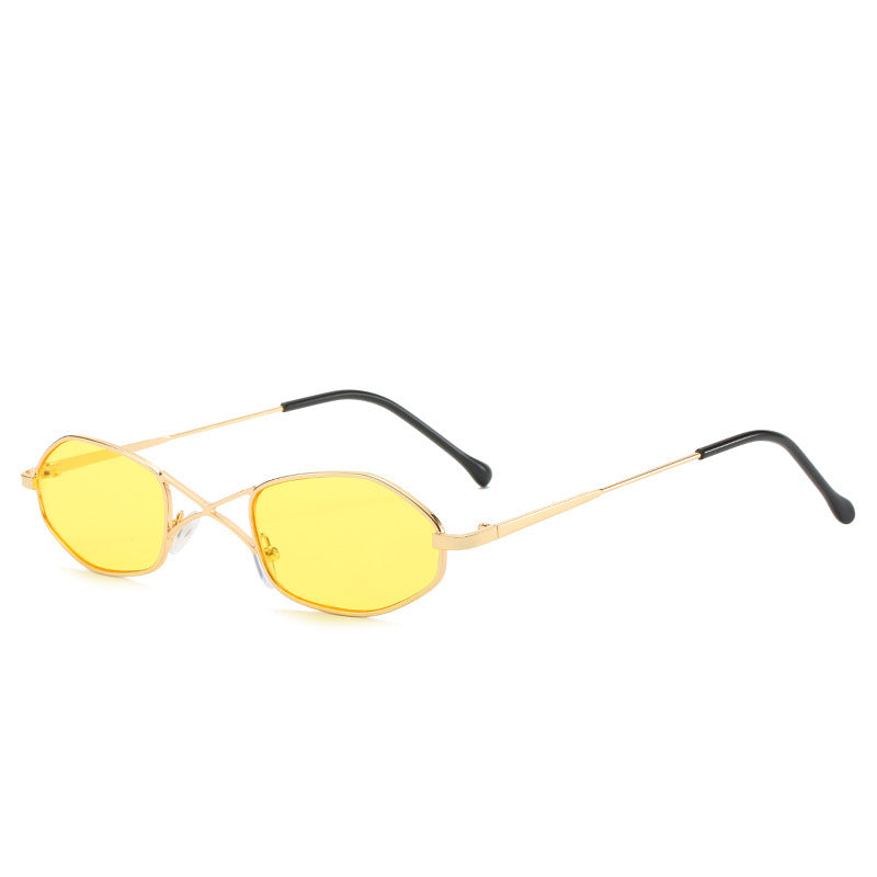 Double Beam Sunglasses UV400 Protection Fashion Eyewear Metal and Plastic Frame 70 Percent Visible for All Day