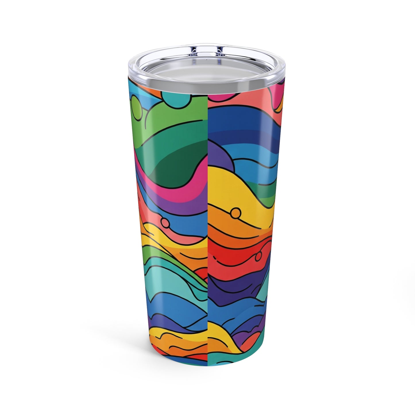 20oz Stainless Steel Tumbler With Design Double Wall Insulation Spill Resistant Travel Mug For Hot And Cold Drinks