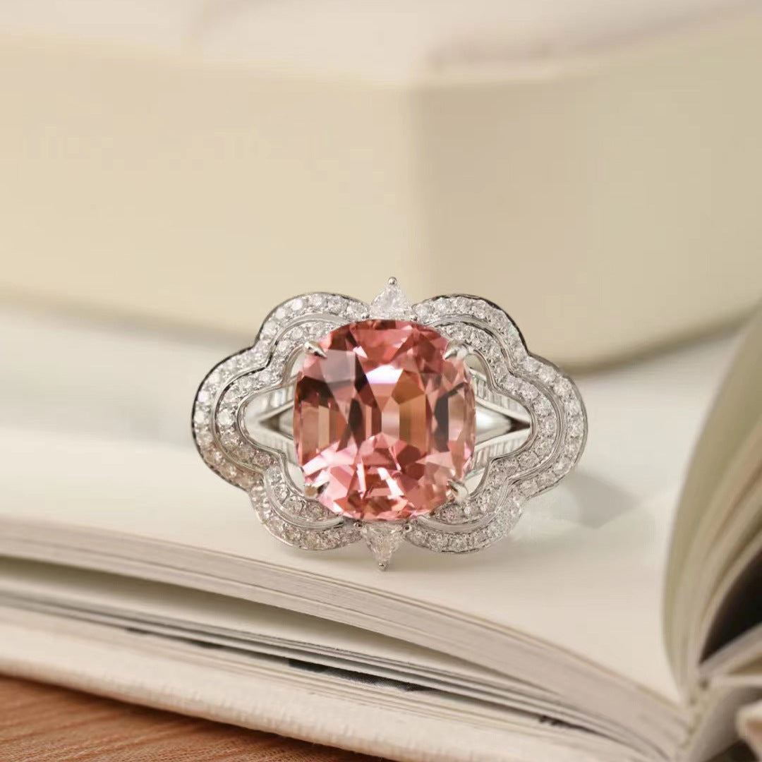 Diamonds Minimalist Geometric Copper Ring For Women Fashion Jewelry Gift For Her Special Occasion Ring New Joy