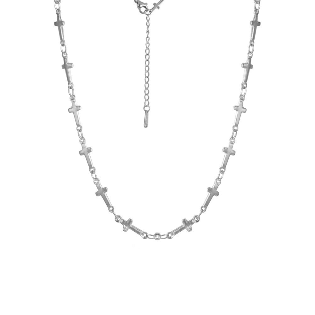 Stainless Steel Cross Necklace Geometric Pendant For Men And Women Fashion Jewelry Gift For Everyday Wear Gift