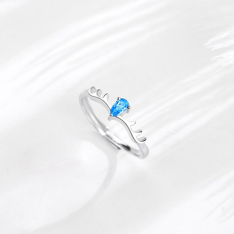 Couple Zodiac Rings for Women and Men Adjustable Opening with Micro Inlaid Zircon Stones 925 Silver Anniversary