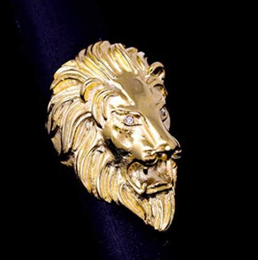 Unisex Hip Hop Punk Ring Stainless Steel Gold Plated Animal Zodiac Fashion Jewelry For Men Women Teens Durable