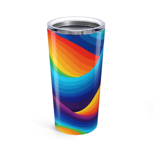 20 Oz Metal Travel Mug With Printed Design Double Wall Vacuum Insulated Spill Resistant Thermal Coffee Cup For Hot