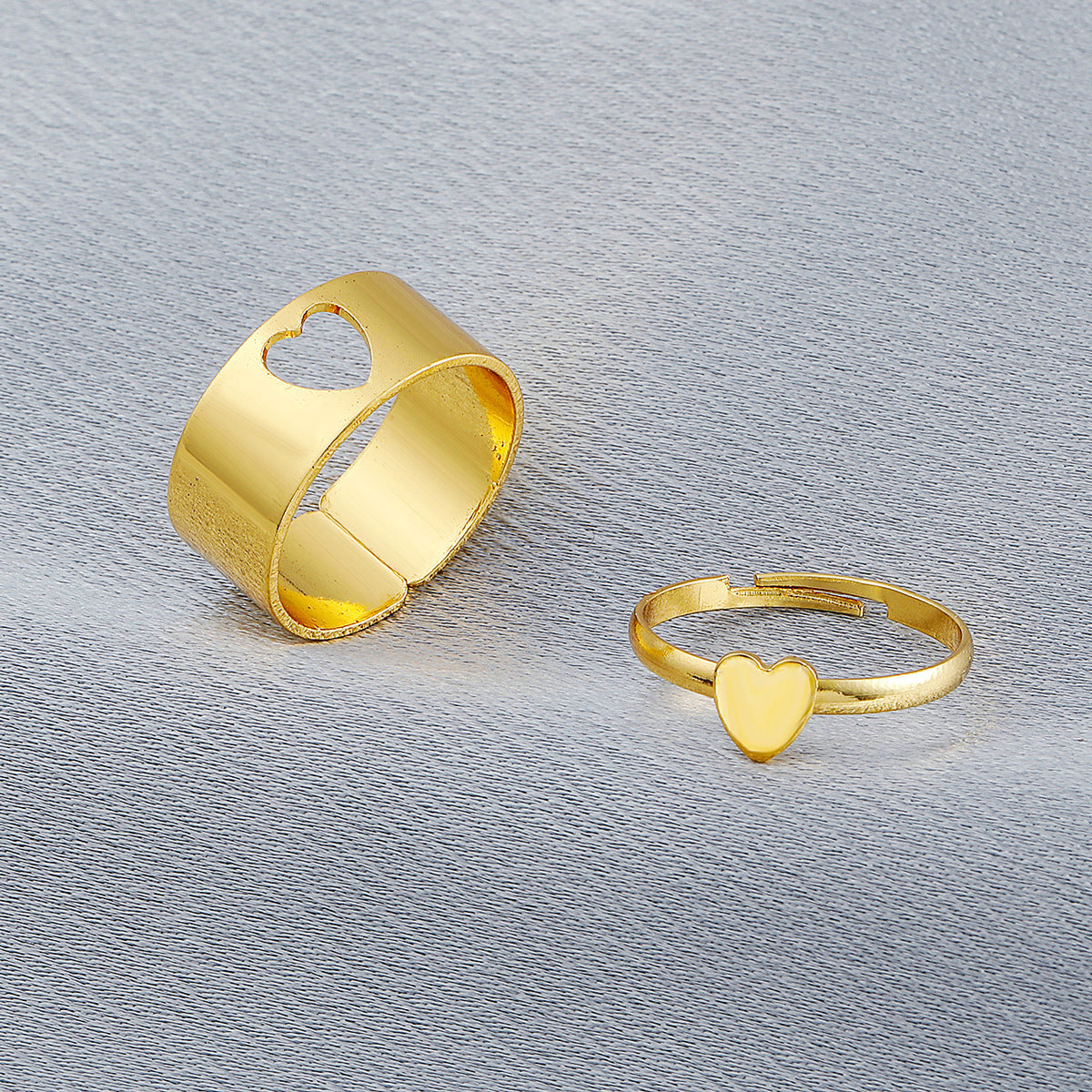 Couple Butterfly Rings Set Alloy Electroplated Matching Rings For Him And Her Punk Creative Not Inlaid Gold And Silver