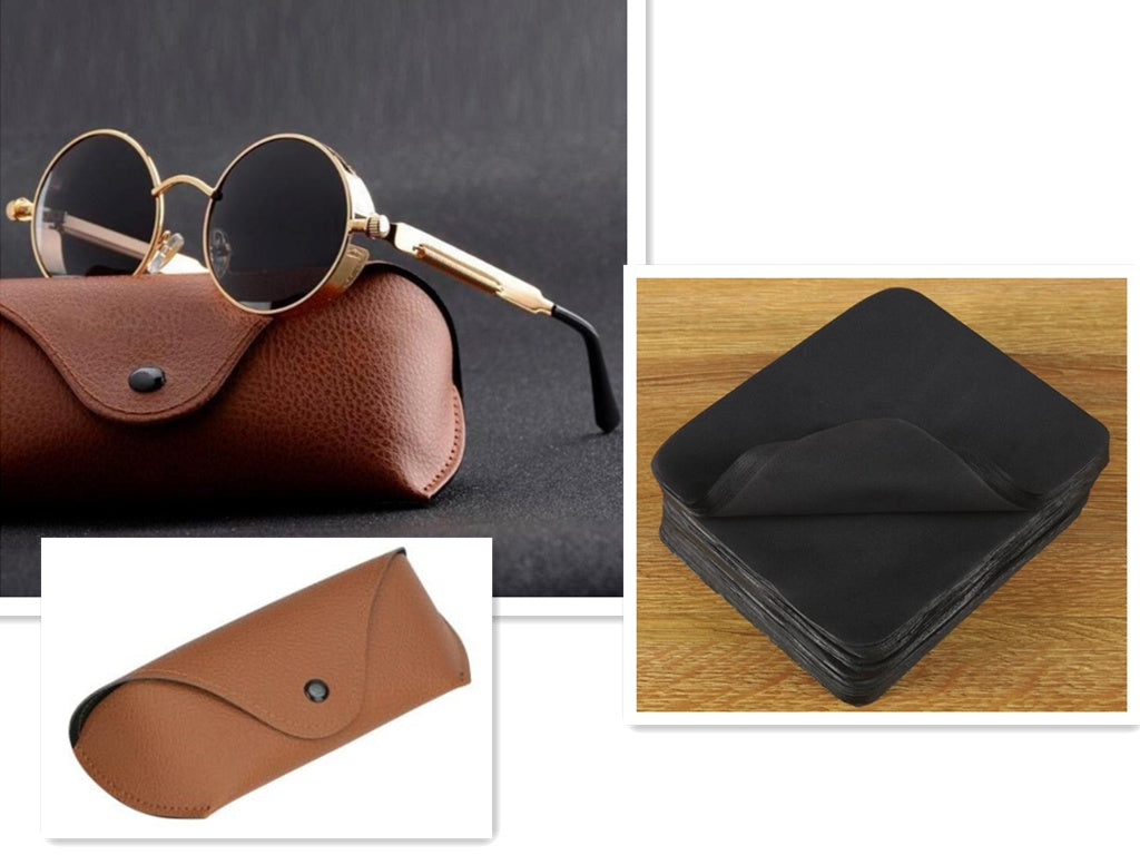 Round Sunglasses With Metal Frame UV Protection For Round Long Square And Oval Faces Classic Simple Style Chic