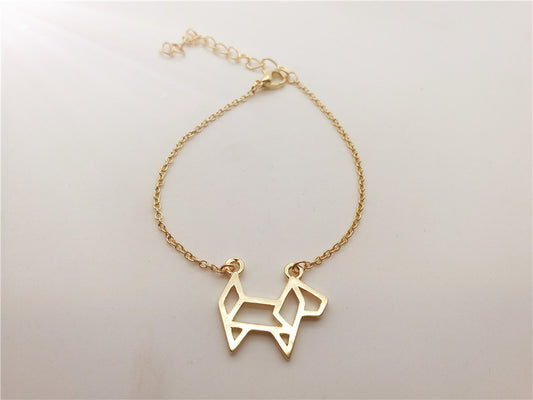 Womens Origami Animal Bracelet Electroplated Alloy Material Bangle Packaging Individually Packaged Exotical Design Theme