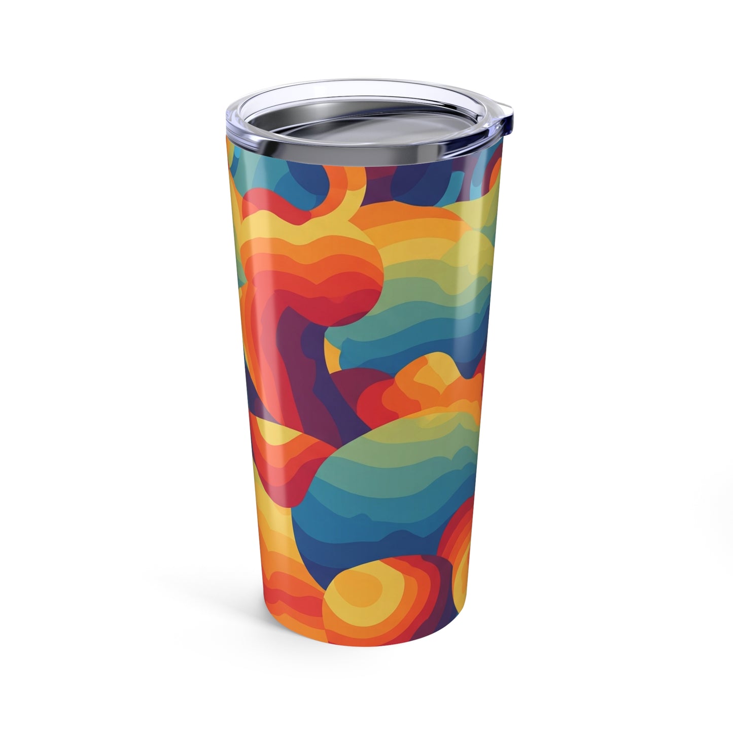 20oz Stainless Steel Printed Tumbler With Double Wall Insulation Keeps Hot And Cold Beverages Spill Resistant