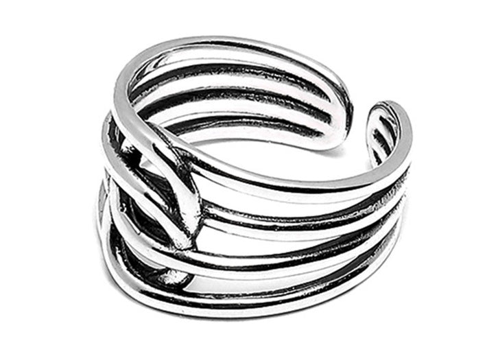 Womens Copper Cross Knot Ring Elegant Intertwined Design Durable Fashion Jewelry Everyday Wear Accessory Style