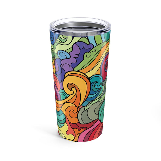 20oz Stainless Steel Tumbler With Double Wall Vacuum Insulation Spill Resistant For Hot Or Cold Drinks With Lid