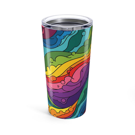 20oz Double Wall Vacuum Insulated Travel Tumbler With Leak Proof Lid Durable Stainless Steel Printed Beverage