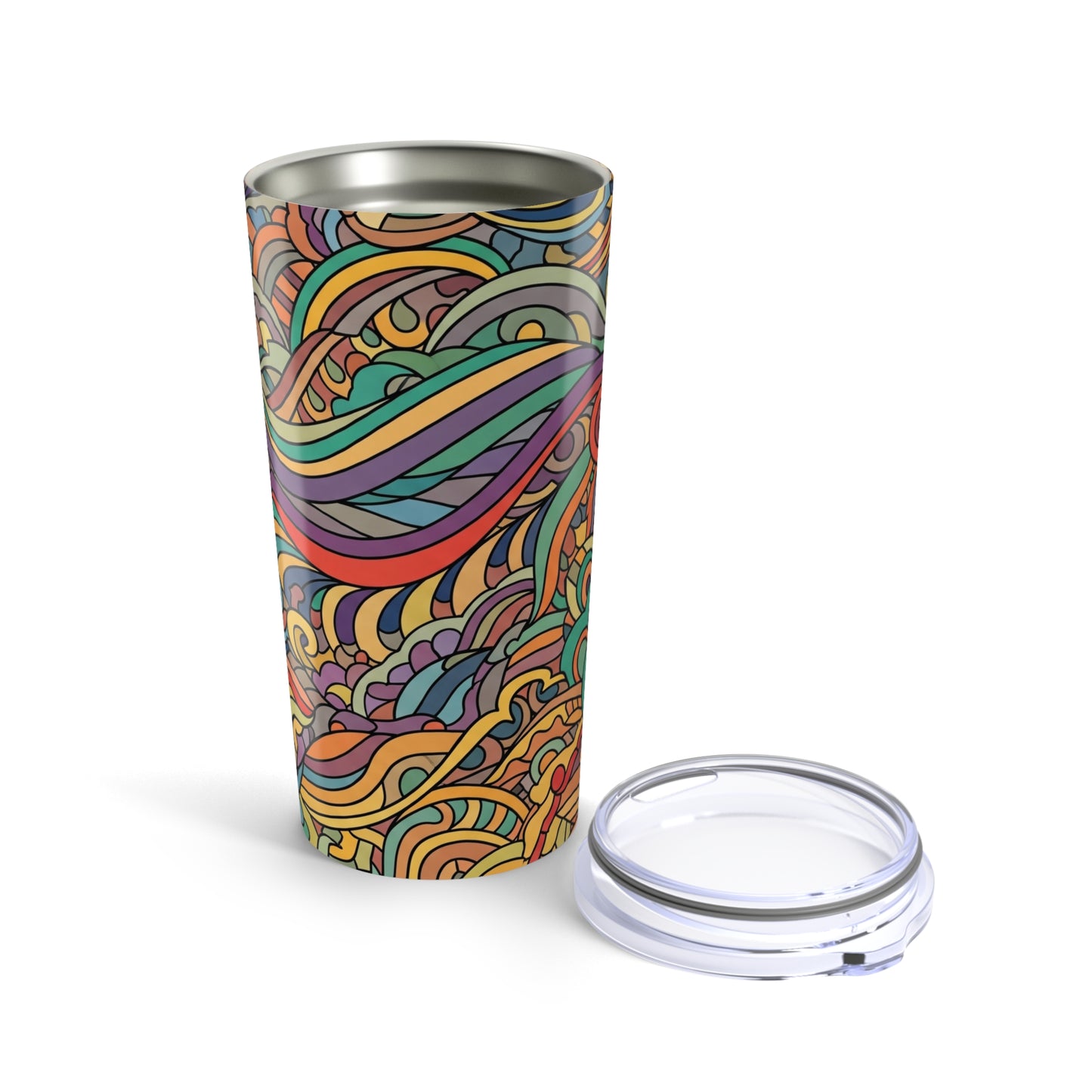 20oz Stainless Steel Travel Mug With Double Wall Vacuum Insulation Keeps Beverages Hot Or Cold And Spill Resistant