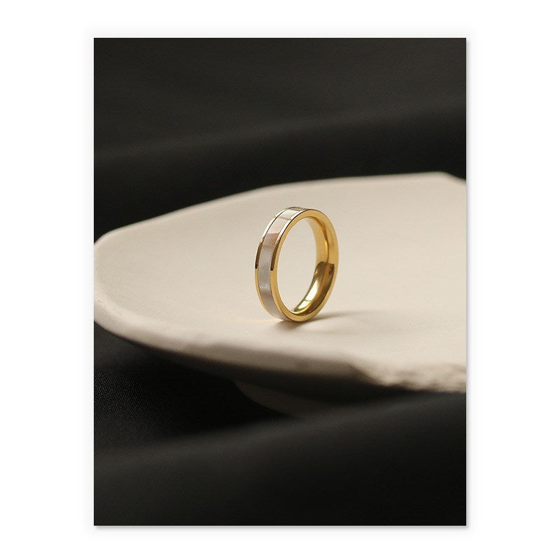 Womens Brass Shell Ring European American Letter Number Text Ring Fashion Jewelry For Women Style Elegant Look