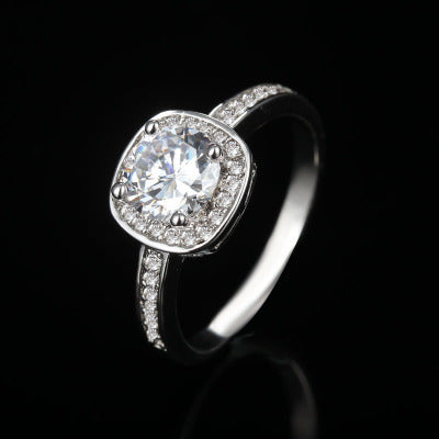 Silver Plated Zircon Ring In Korean Style Jewelry With Dainty Design And Sparkling Stones In Sizes Five To Ten