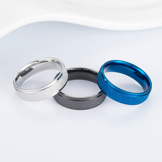 Titanium Steel Geometry Ring Polished Minimal Design Gift For Festivals Individually Packed Jewelry For Everyday Wear