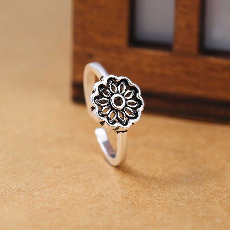 Womens Lotus Copper Ring Lightweight Elegant Fashion Jewelry Thai Inspired 16mm Diameter Lotus Flower Giftable