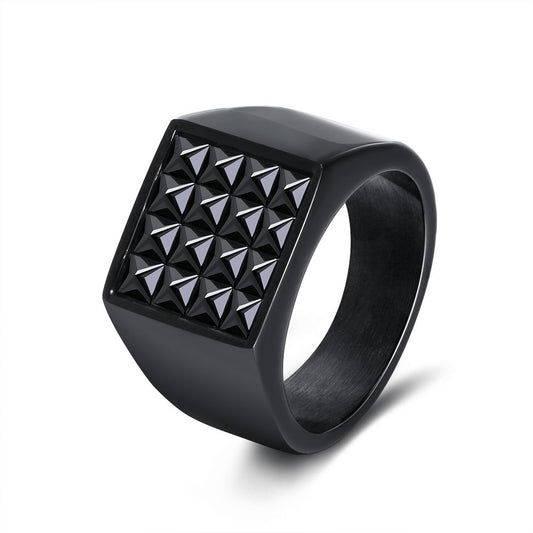 Mens Stainless Steel Ring Smooth White Black Punk Style For Parties Anniversaries And Weddings Lead Free Rings