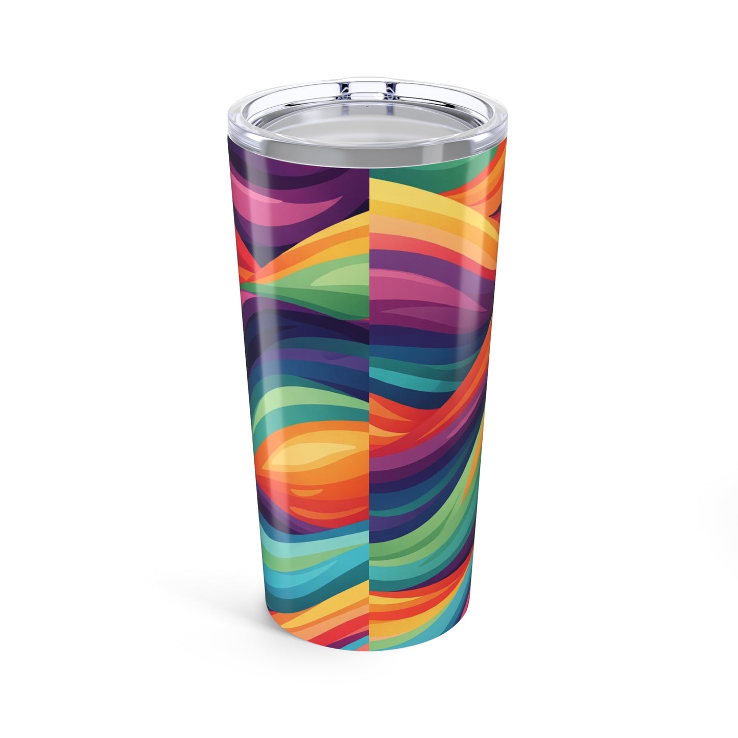 20oz Stainless Steel Tumbler With Double Wall Vacuum Insulation Spill Resistant Travel Mug Featuring Printed Design