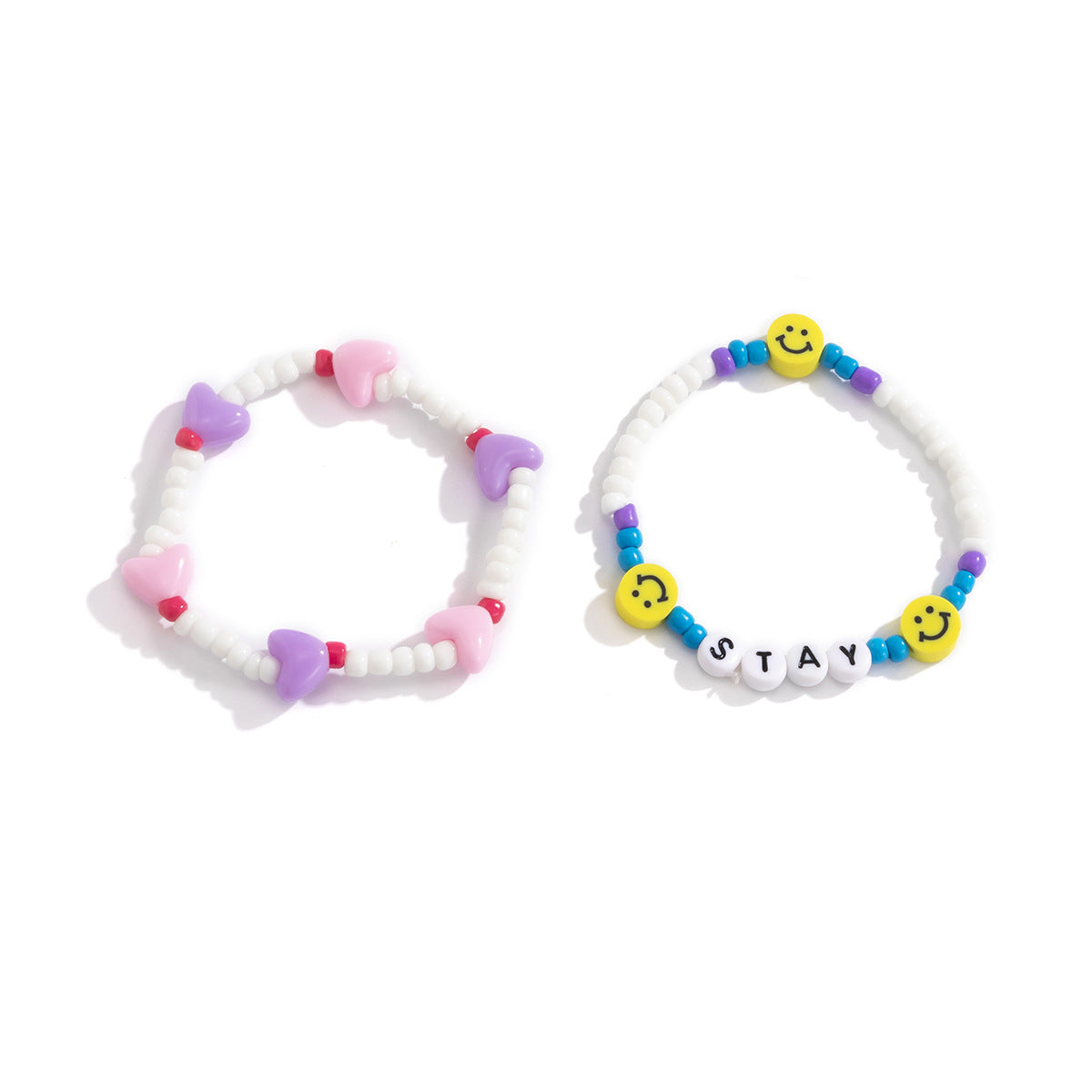 Womens Bohemian Beaded Bracelets Set Rice Bead Alloy Electroplated 8 Piece Gift Pack Jewelry for Everyday Wear