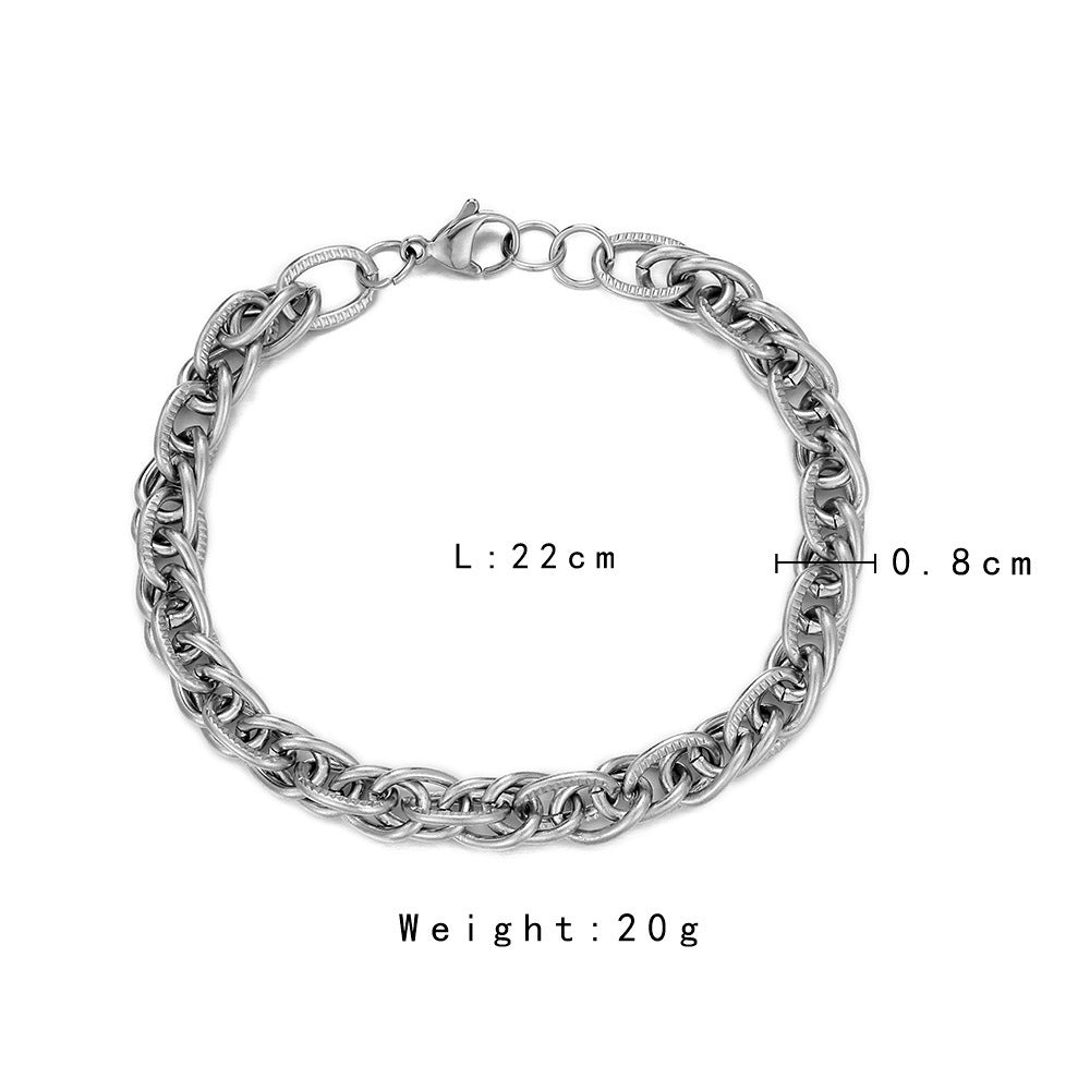 Unisex Stainless Steel Wavy Bracelet Twist Design Wristband Bangle Jewelry For Men Durable Gear For Daily Uses