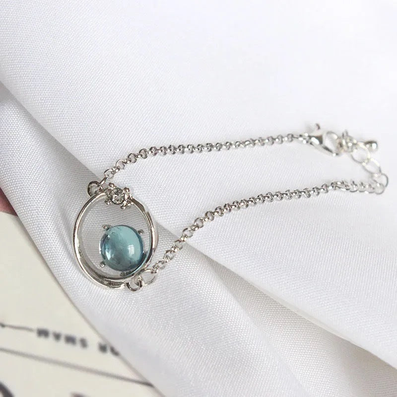 Unisex Star Bracelet Alloy Star Charm Electroplated Meteor Design Celestial Jewelry Blue Meteor Blue Planet Sky