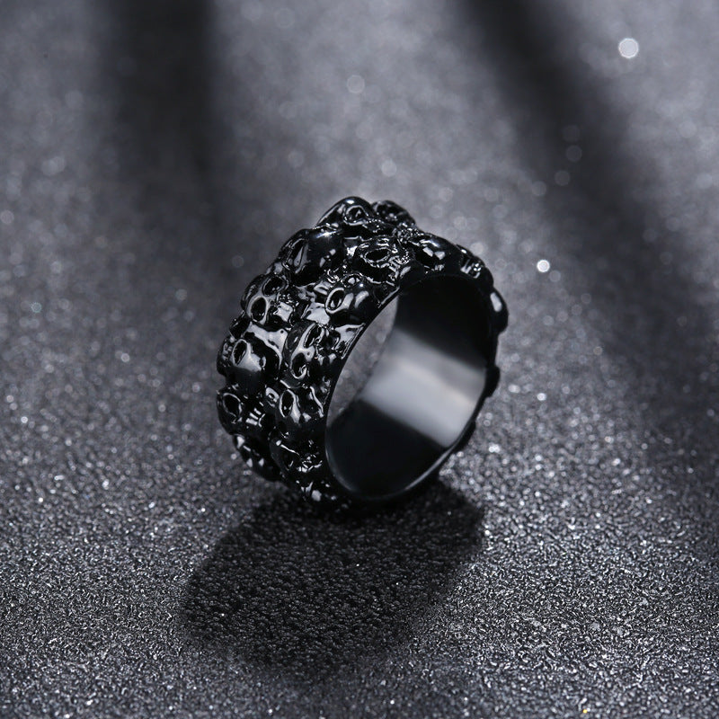 Unisex Vintage Geometric Skull Ring Alloy Band Intricate Animal Zodiac Design Individually Packed Size 7 10 11