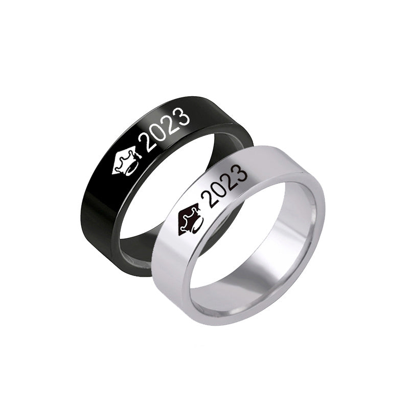 Graduation Cap Ring Stainless Steel Eco Friendly Trendy Gift