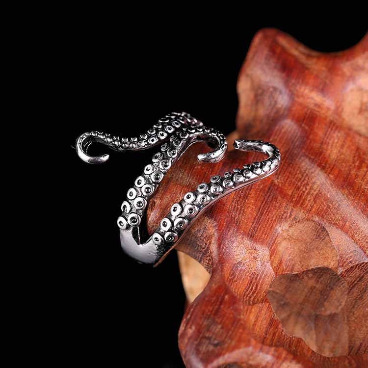 Unisex Octopus Ring Adjustable Tentacles Design Fashion Jewelry Electroplated Alloy Ring One Size Durable Everyday Wear