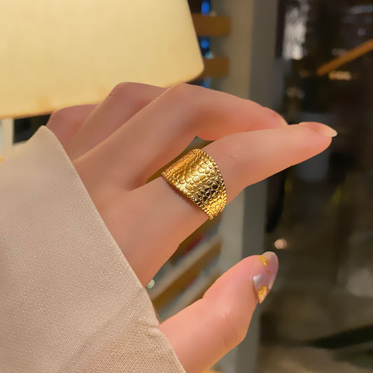 Student Index Finger Ring Titanium Steel Adjustable Opening Trendy Fashion Accessory For Everyday Style Extras