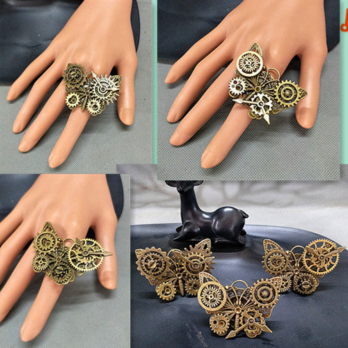 Butterfly Bow Ring Alloy Silver And Gold Plated Jewelry Accessory For Everyday Wear A Stylish Gift For Her Now