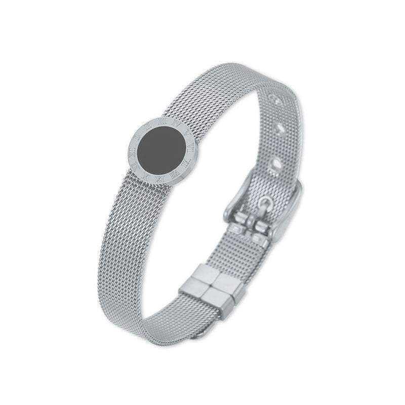 Womens Titanium Steel Diamond Bangle Bracelet Geometric Bend Connection Rose Gold And Gold Sleek Everyday Wear Elegant