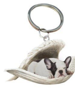 Dog Keychain Acrylic Fashion Accessory With Single Sided Printing Durable Key Ring 4 5 CMs Gift For Dog Lovers