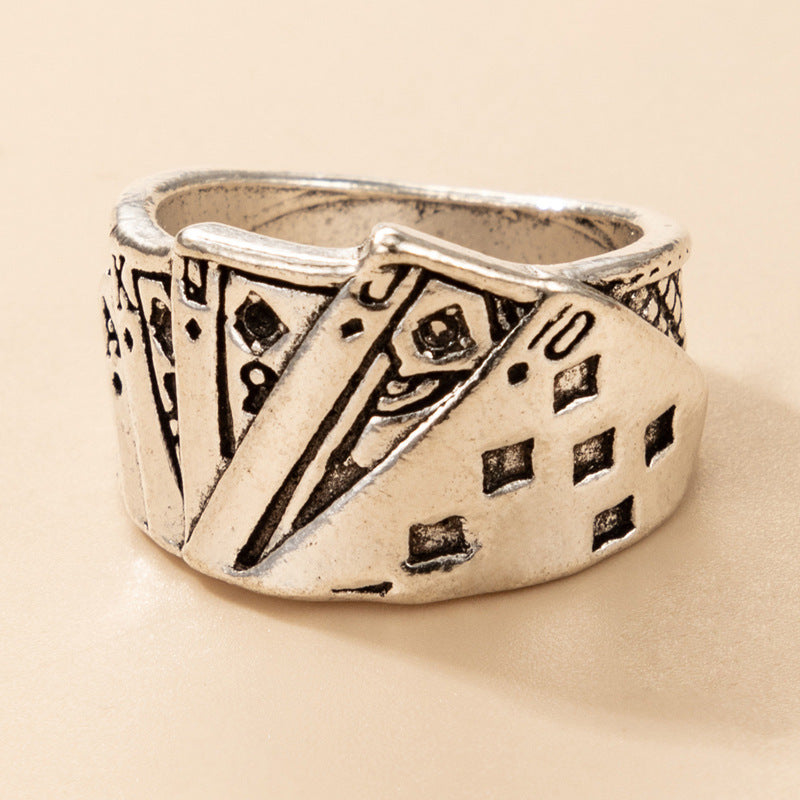 Electroplated Metal Ring Geometric National Ring Individually Packed Ring Holiday Gift Ring One Size Gift Ring