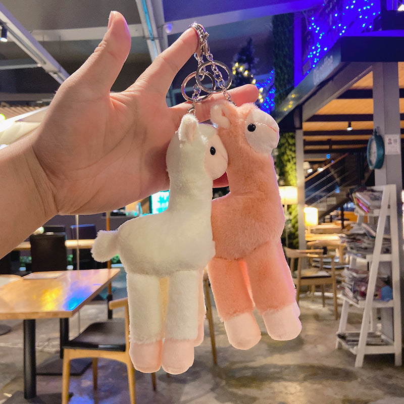 Plush Alpaca Keychain Cute Animal Handbag Pendant Soft Cuddly Toy Accessory Perfect Gift For Alpaca Lovers Now