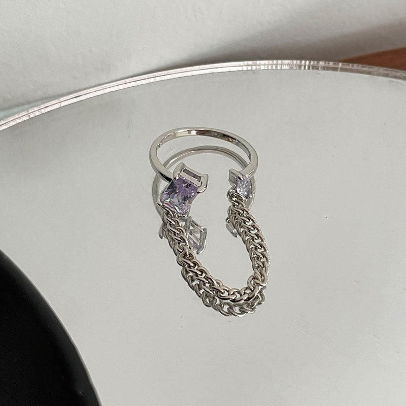 Womens Platinum Plated Geometrical Ring Alloy Square Design Jewelry Gift For Her Party Ring Elegant Gift For You