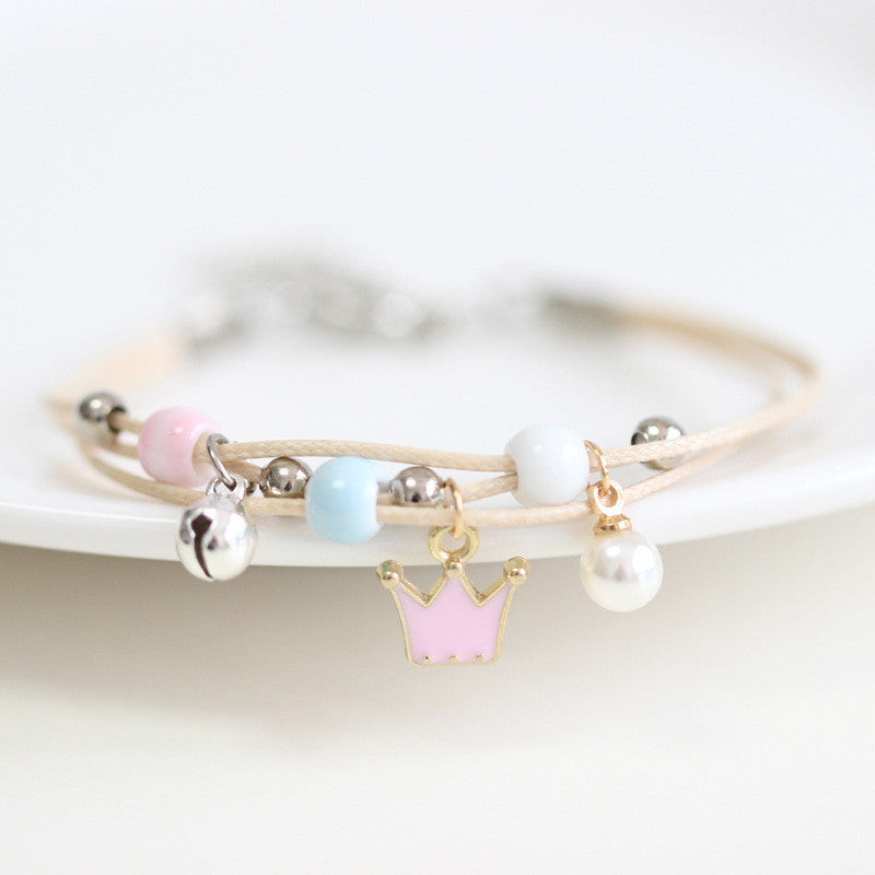 Womens Hand Knitted Charm Bracelet Hand Woven Alloy Moon Cat Design For Girls And Friends Gifts For Moms Gifts Style