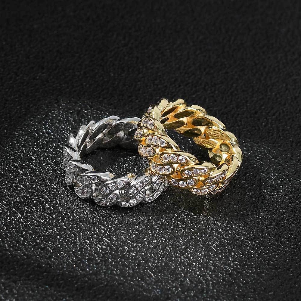 Unisex Gold Plated Copper Ring With Zircon Inlay Statement Band For Women And Men Gleaming Zircon Inlay Shine Everyday