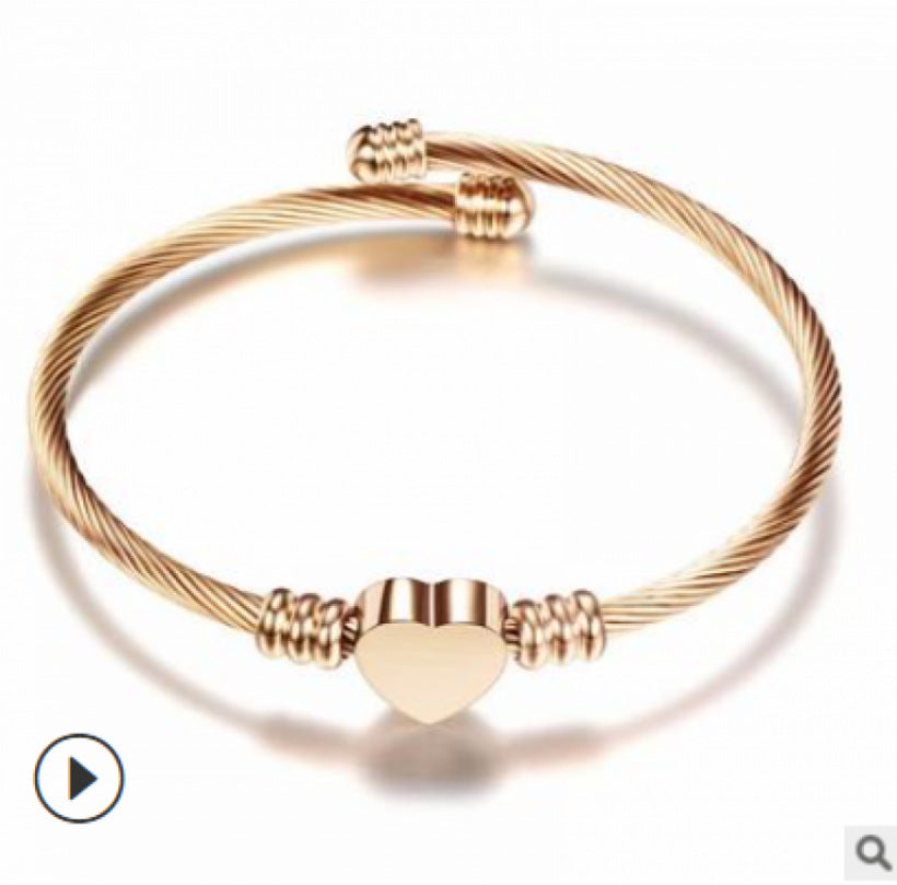 Stainless Steel Cable Bracelet Unisex Braided Bangle For Women And Men Fashion Jewelry Gift Birthday Gift Idea