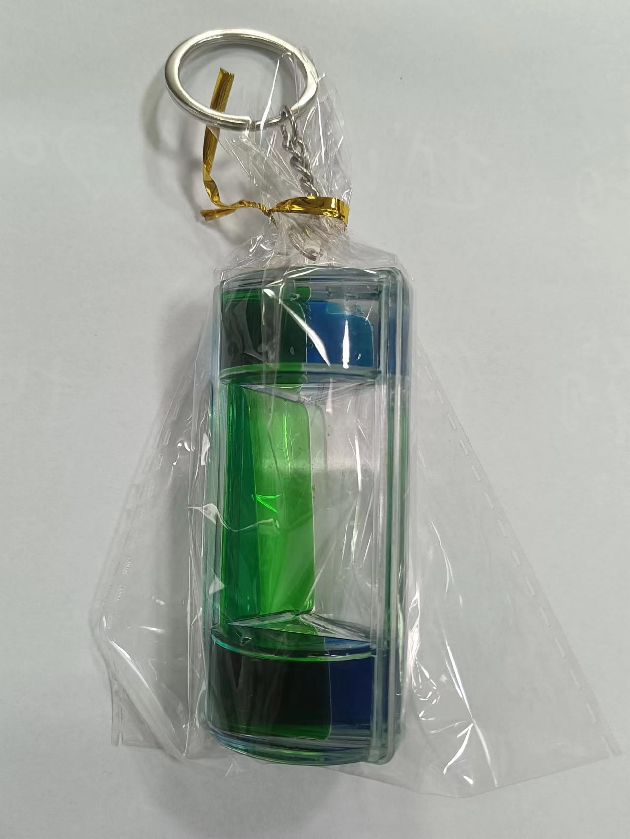 Acrylic Hourglass Keychain Colorful Liquid Motion For Stress Relief And Desk Decor Blue Pink Blue Green Colors