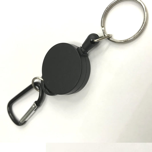 Retractable Key Ring 65cm Steel Wire Rope Heavy Duty Keychain Belt Clip Easy Pull Key Holder Everyday Use Quick Access
