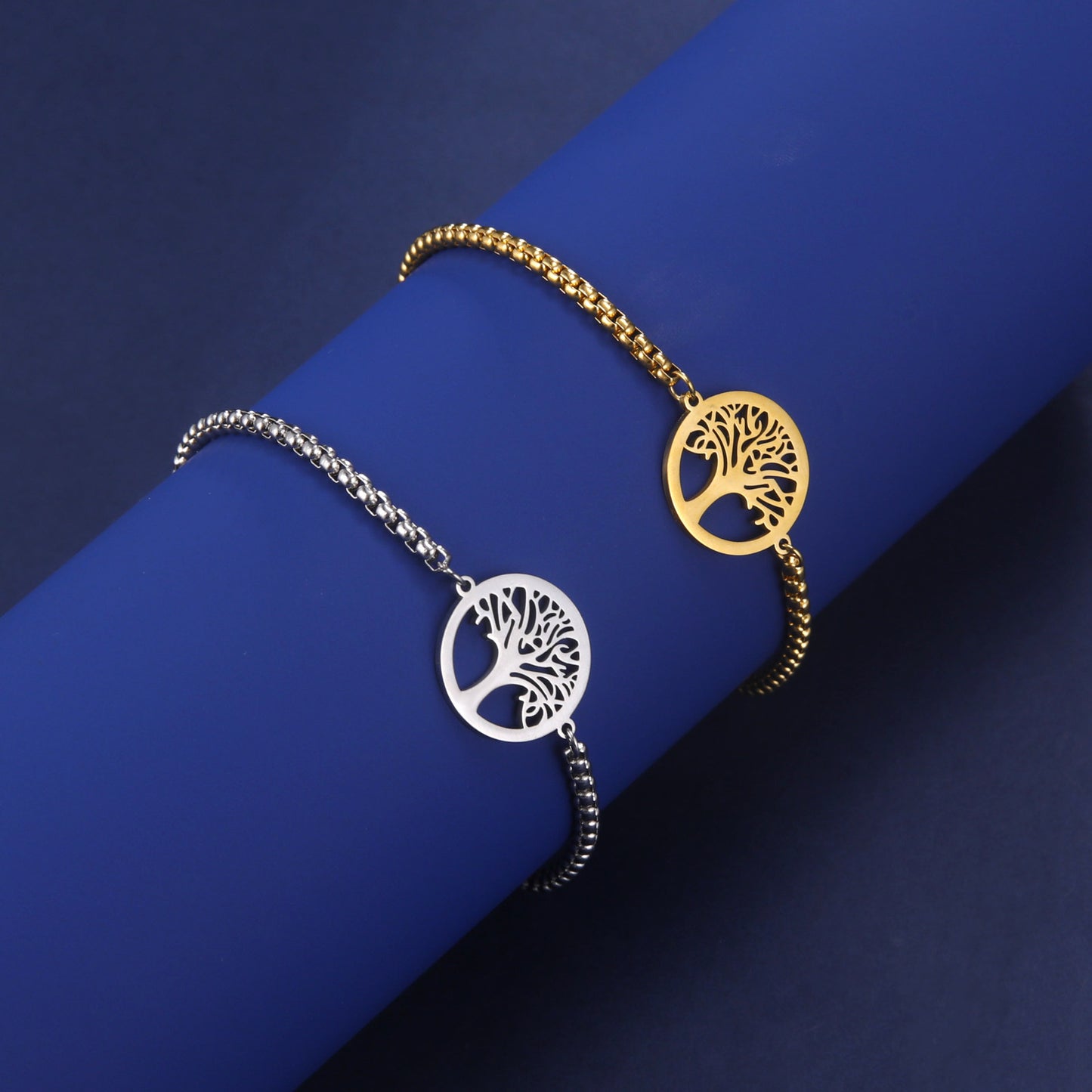 Unisex Tree Of Life Pendant Bracelet Titanium Steel Jewelry