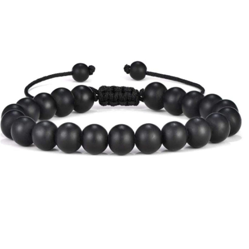 Womens Bracelet Natural Yellow Tiger Eye Stone Braided Bracelet 8mm Agate Bracelet Geometry Ethnic Retro Gift Bracelet