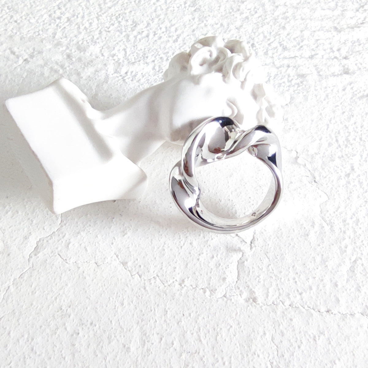 Womens Heart Ring Gold Or Silver Plated Brass Fold Ring