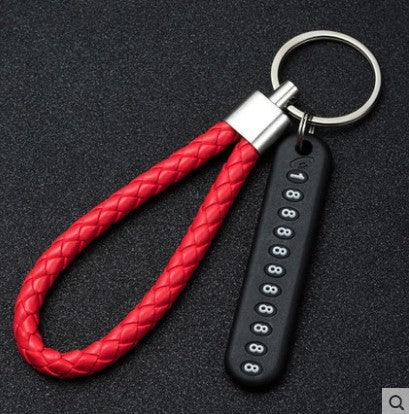 Keychain With Number Plate For Lost Keys Easy To Carry Prevents Loss Use For Parking Lots Pets Key Tag Durable