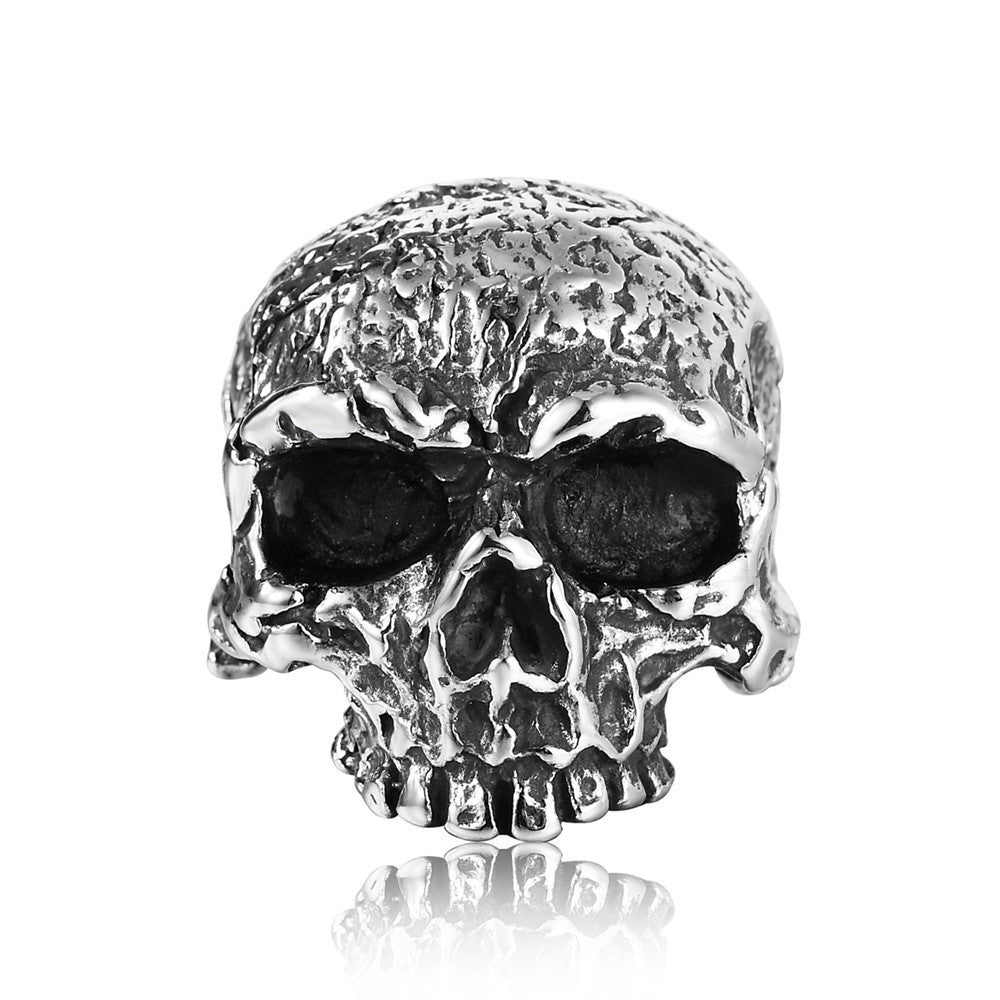 Titanium Skull Ring For Men Retro Style Europe And America Inspired Biker Jewelry Gift For Him Gift For Halloween Fans